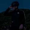 Warm autumn/winter XXL long-sleeved cycling jersey - black