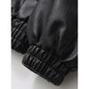 Ailegogo Streetwear Donna Retro Larga Corta PU Pelle Sintetica Giacca Primavera Autunno Donna Zip Cappotto Vintage Moto Biker Capospalla