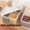Divided Serving Tray Container with 4 Removable Compartments Food Grade BPA Free Heat-Resistant