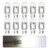 10/20pcs LED T10 W5W Canbus Glass COB 6000k Reading Dome Lamp Marker Wedge License PlateLight Bulbs 12V White Blue Red Bulbs 7