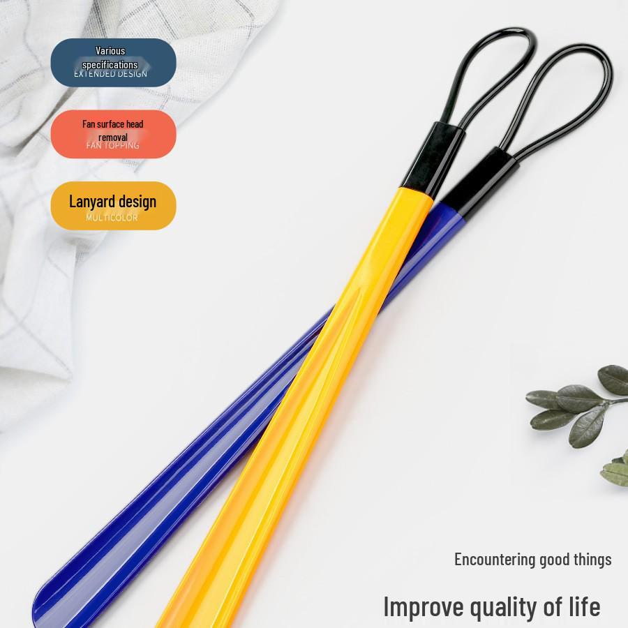 Extra Long Plastic Shoehorn - Premium Shoe Lifter with Long Handle for Easy Wear