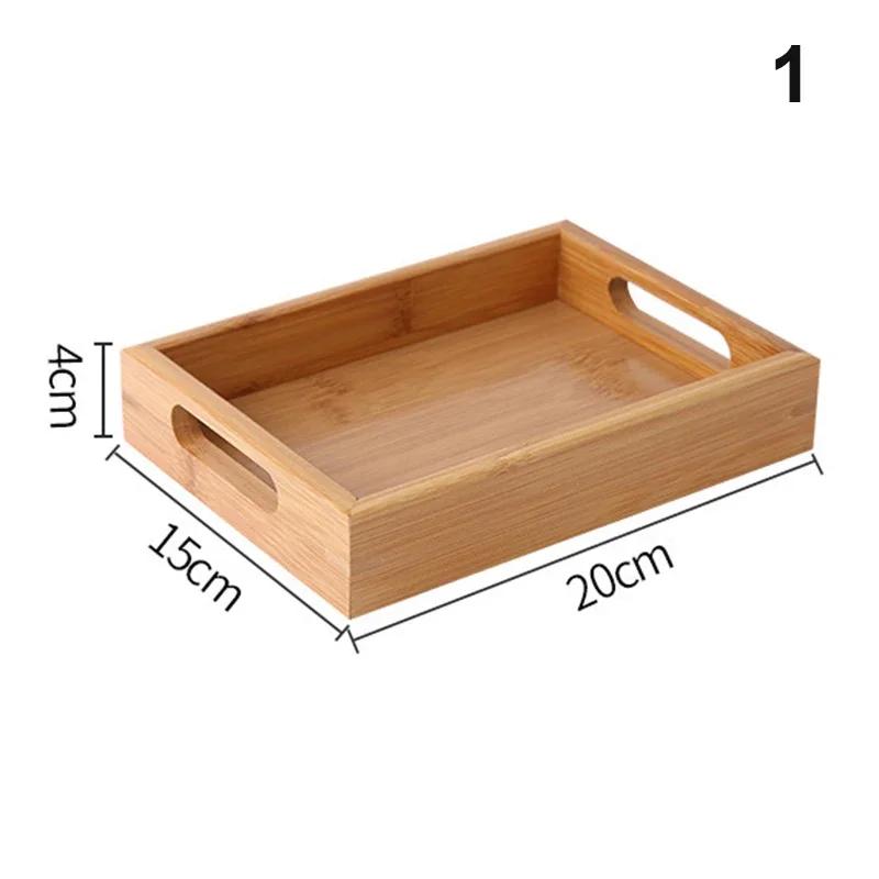 

1pc Eco Friendly Bamboo Rectangular Serving Trays for Kung Fu Tea Cup Fruit Dessert Food Sundries Storage Hotel Dinner Plate