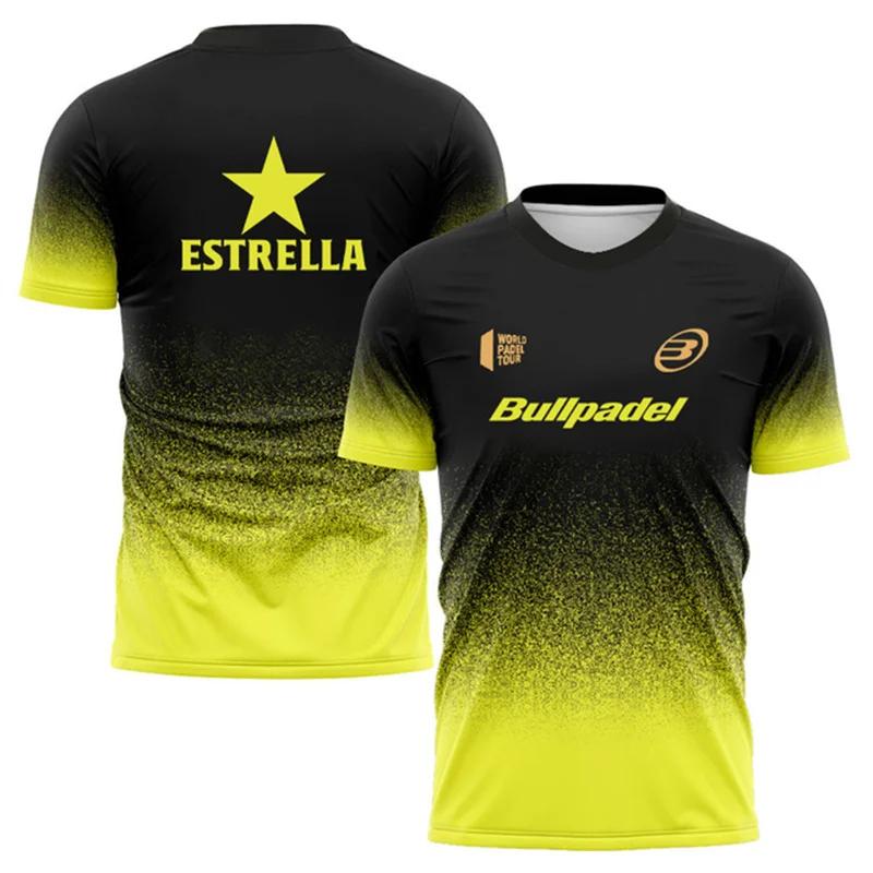 2026 Men's Padel Tennis Sportswear T-shirt, Summer Outdoor Running and Fitness Short-sleeved Fashionable Breathable Top