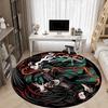 1PC Demon Slayer Office Round Rug Perfect for Office Non-Slip Backing, Decorative Floor Mat Yy250916002