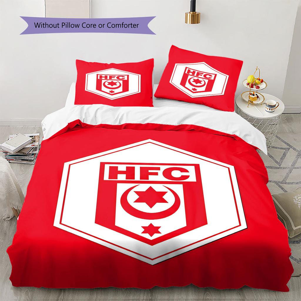 Hallescher FC Pattern Bedding,Quilt Set Quilt Cover Pillowcase Home Birthday Gift(1 * Duvet Cover + 2 * Pillowcase, Without Core)