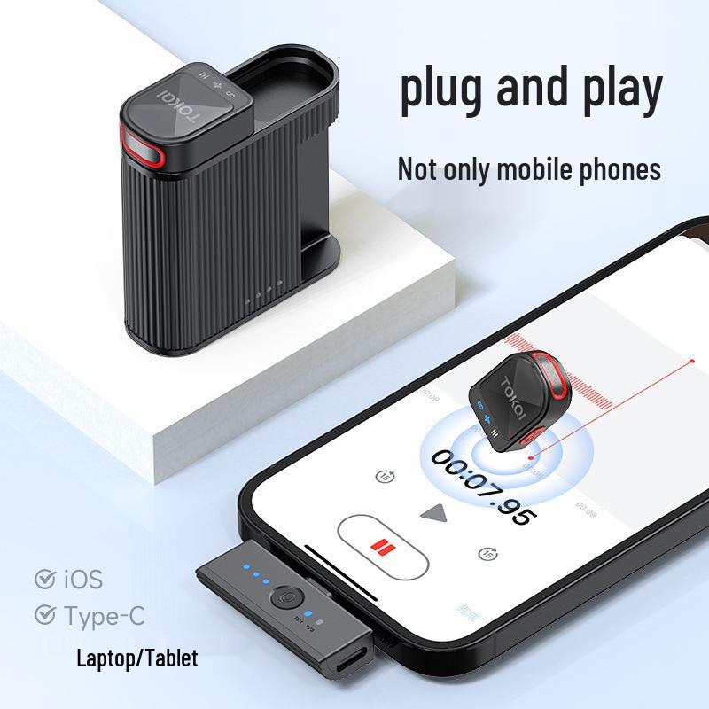 HO1 Lavalier Wireless Microphone - Dual Reception for Live Streaming, Mobile, Noise Reduction & Recording.