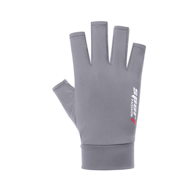 Spring and Summer Ice Silk Half-finger Gloves
