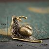 Solid Copper Snail Ornaments Brass Simulation Animal Figurines Tea Pet Miniatures Home Decorations Feng Shui Gift Figurines