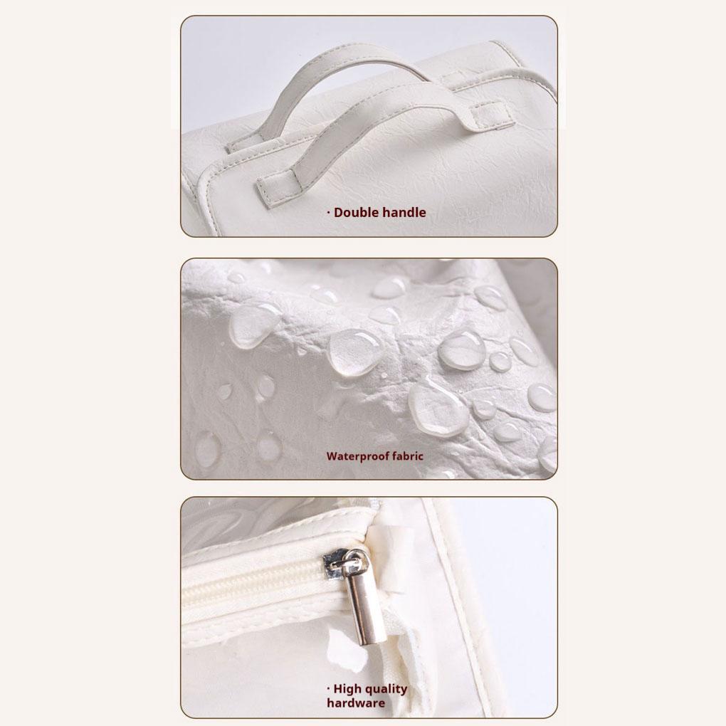 4 In 1 Travel Toiletry Bag 4 Detachable Compartments Hanging Makeup Bag PU Large Capacity Roll Up Cosmetic Bag for Travel