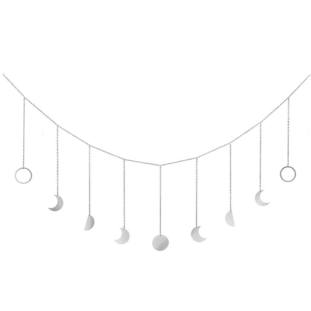 

Луна сияющая фаза гирлянда украшения цепи золотые настенные украшения удобный фон квартиры настенное украшение