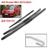24"+14"+11" Front & Rear Frameless Wiper Blades for Picanto MK3 2018-2023, Rio, Morning, Stonic, Ceed