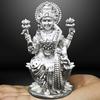 Goddess Lakshmi Laxmi Devi MATA Idol - 4.5 Inches Polystone Material Murti - Colour- Brass, Silver – Perfect Statue for Car Dashboard