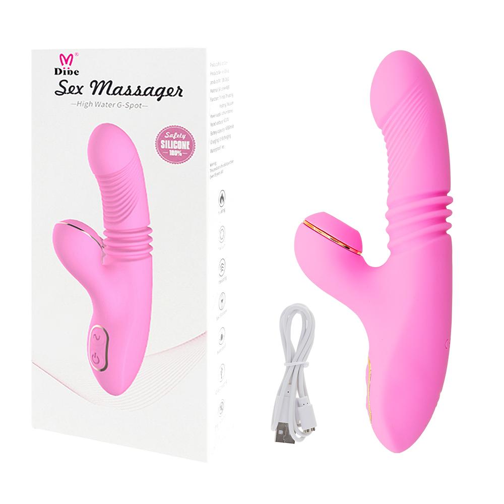 Heating G Spot Dildo Thrusting Vibrator Powerful Clit Sucker Nipple Stimulator Vagina Massager Adult Sex Toys for Woman
