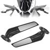 Motorfiets Spiegel Draaibare Achteruitkijkspiegel Verstelbaar voor Honda Kawasaki Ninja Suzuki Yamaha Ducati Gemodificeerde Windvleugel 1 Paar