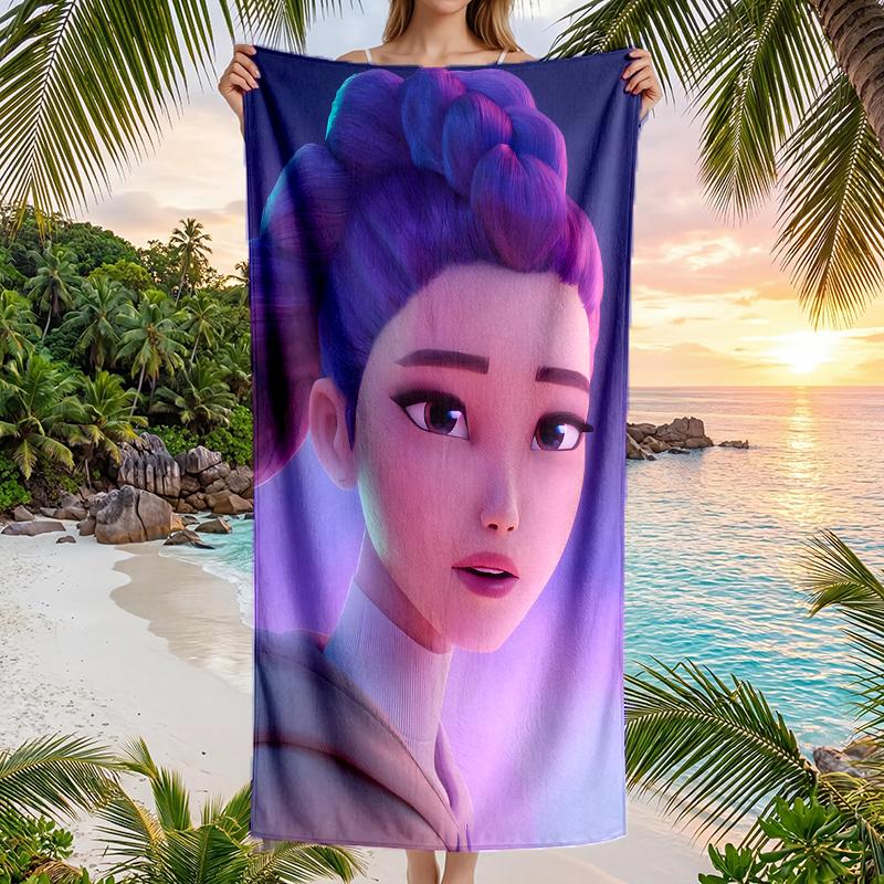 Kpop Hunter Fashion Beach Towel: Ideal for Summer Adventures Soft, absorbent and quick drying suitable for swimming and bathing