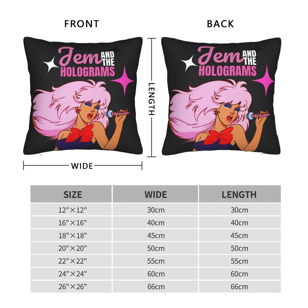 Kpop Jem and the Holograms Pillow Case Design Pillow Cover For Sofa Car Home Decor Kawaii Pillowcases