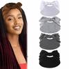 Boho Stil Elastisches Hasenohren-Haarband Schweißableitend Breites Stirnband Rutschfestes Kopfband Training