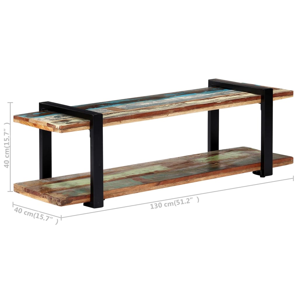 Vidaxl Szafka Pod Tv, 130 X 40 X 40 Cm, Lite Drewno Z Odzysku