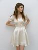 Sinseuden Pearl Glow Ribbon Mini Dress