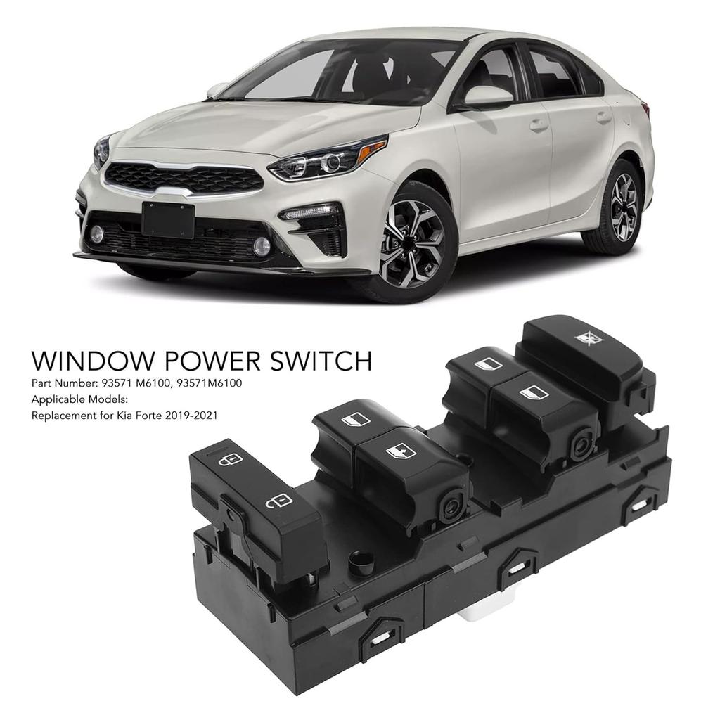 Window Power Switch, Window Master Switch 93571M6100 18 Pins Sensitive Flexible Glass Switch for Kia Forte 2019 To 2021