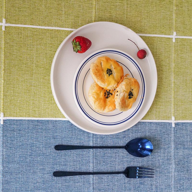 Simple Tablecloth Color Matching Embroidered Tablecloth Household Coffee Table Mat Tablecloth Table Mat