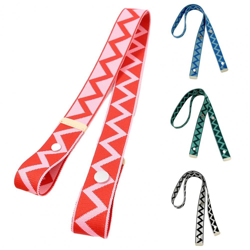 Shoulder Bag Strap Geometric Print Contrast Color Great Tenacity Great Load Bearings Handbag Strap Crossbody Bag Accessories