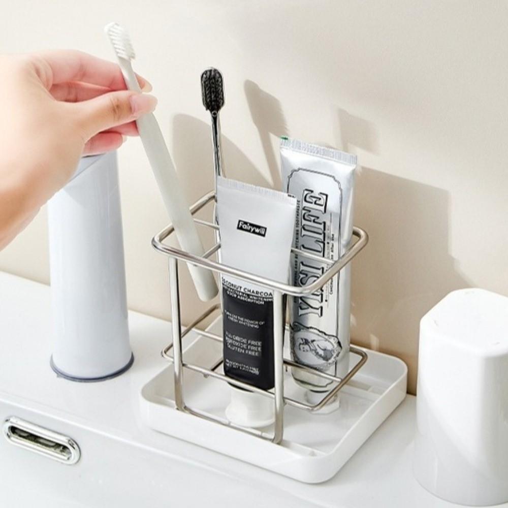 Stainless Steel Stainless Steel Toothbrush Holder Simple Design Toothbrush Toothpaste Stand Home