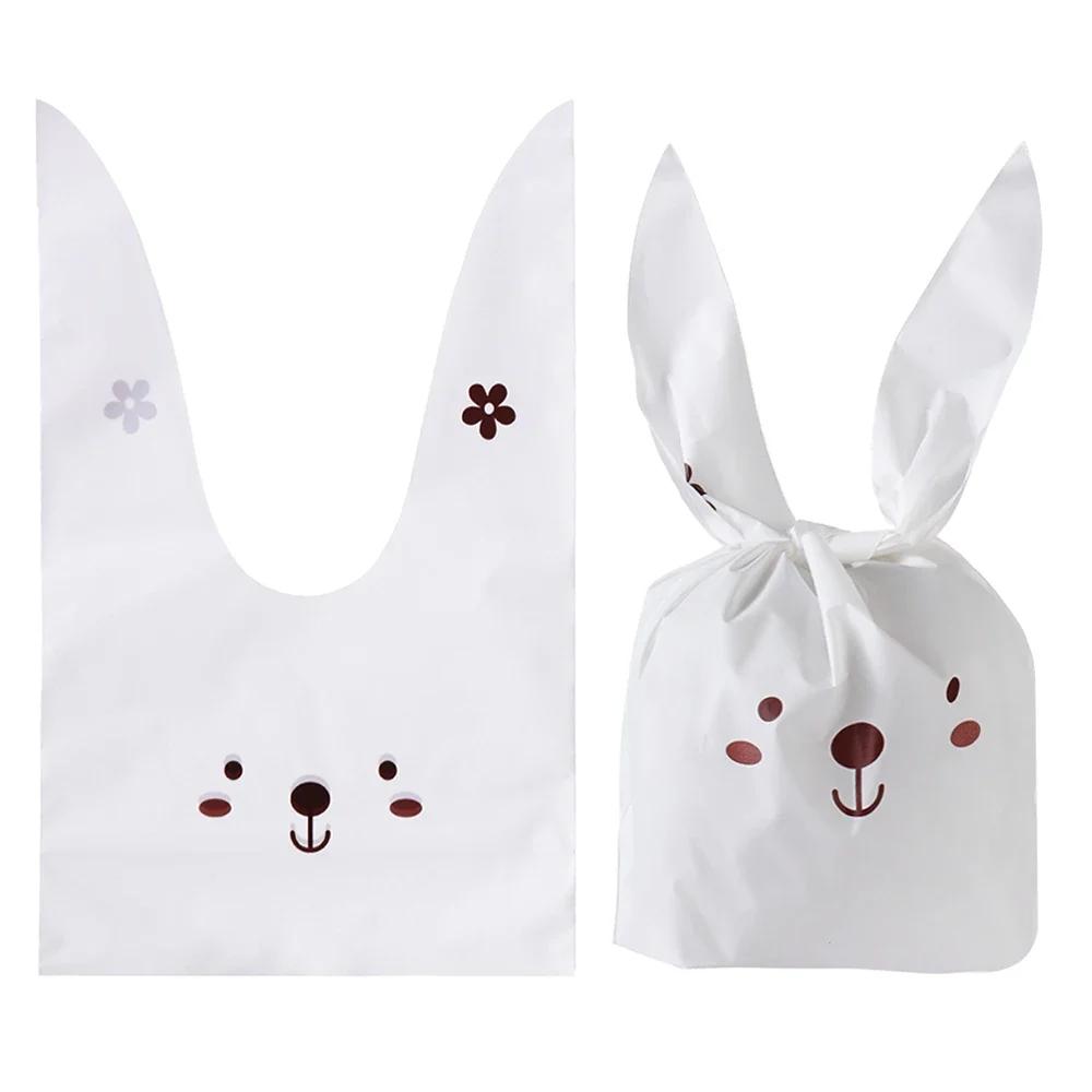10PCS Cute Storage Pocket Bunny Ear Candy Bag Biscuit Package Easter Rabbit Rabbit Cookie Bags