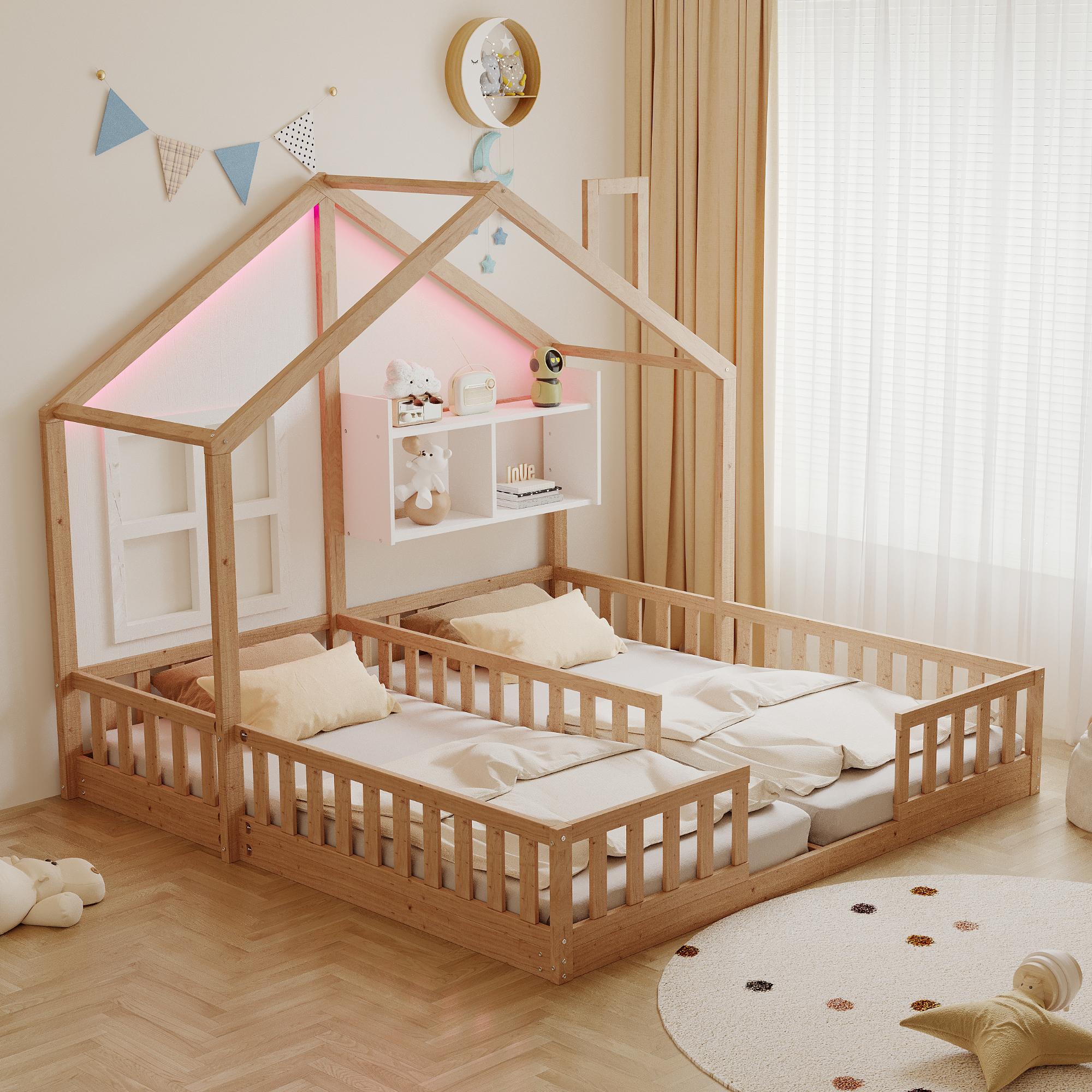 Children`s Bed Made of Wood 90