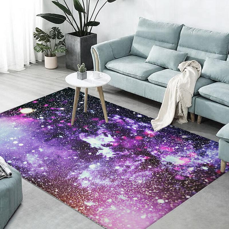 Skandinávský Rendering Dekorace Obývacího Pokoje Koberec Fialový Abstraktní Ložnice Noční Velký Koberec