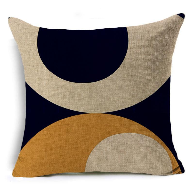 Simple Abstract Geometric Pattern Pillow Case Fashion Fabric Home Sofa Bedside Cushion Pillow Case