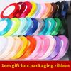 1Cm (25 Yards/Roll) Satin Flat Ribbon Roll Gift Flower Bouquet Packaging Wedding Birthday Ribbon Making Diy