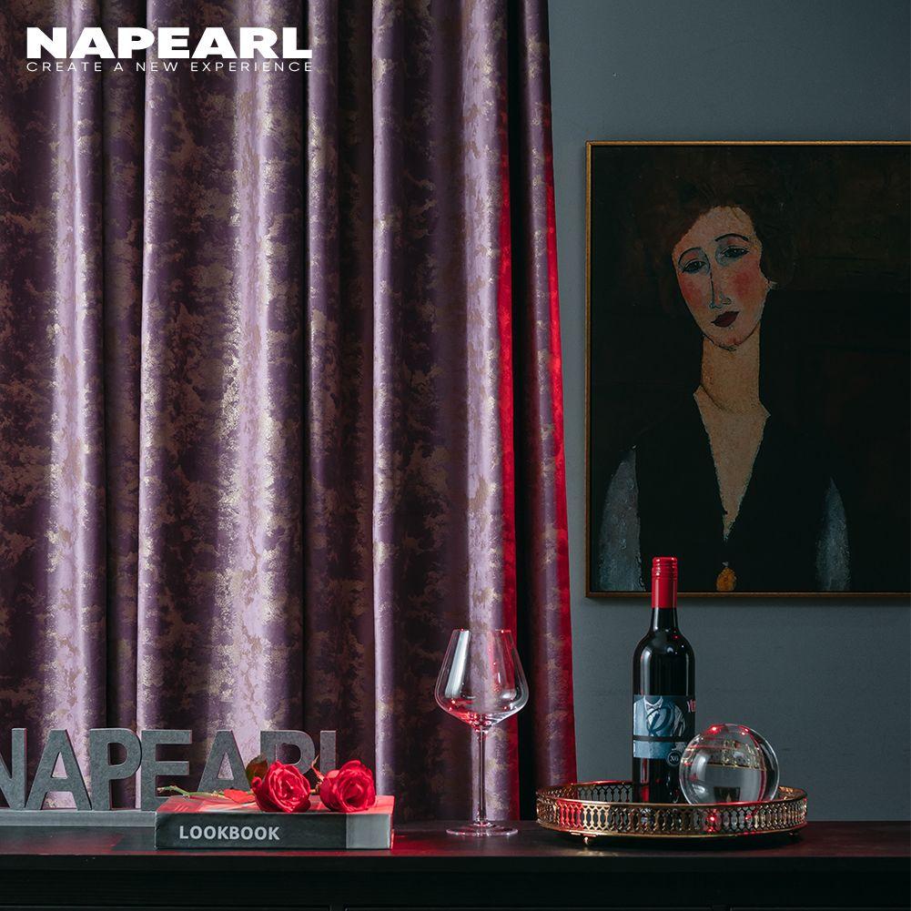 1PC NAPEARL 80% țesătură luxoasă din catifea opaca cu draperii proces de ștanțare la cald pentru dormitor sufragerie decor acasă