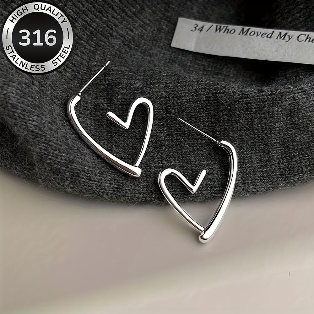 Gold Heart Earrings for Women, Dainty Huggie Earrings, Minimalist Gold Plated Copper Earrings, Cute Small Heart Earring