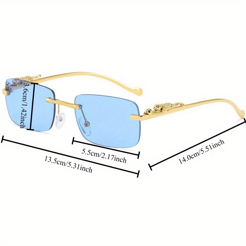 2 Pairs of Men's and Women's Square Frameless Fashionable Glasses with Anti Glare Lenses Trendy Styles for Driving Daily Wear