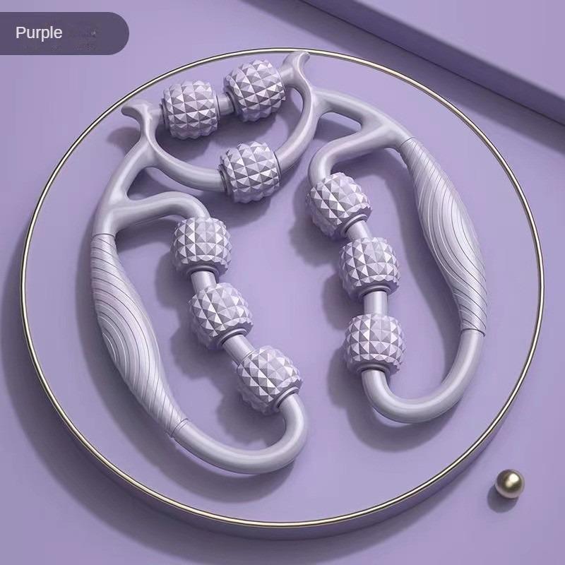 Nine-wheel circular leg clamp, thigh muscle relaxer, leg stretching massager, beautiful leg yoga roller clip lady Body Care