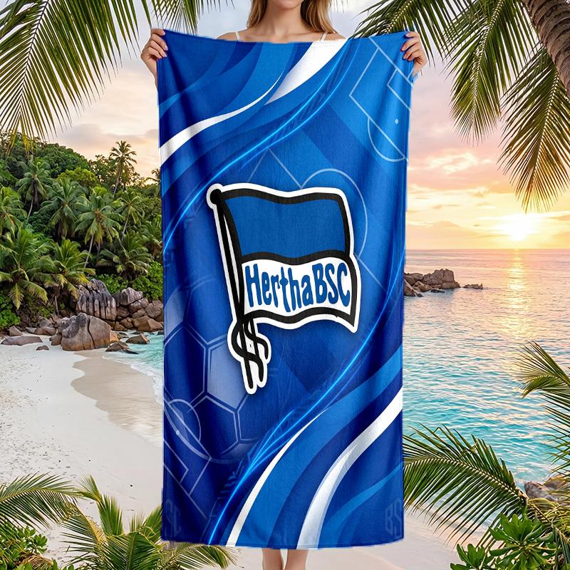 Hertha Bsc FC Print Quick Dry Beach Towel Microfiber Absorbent Portable Travel Swimming Towel