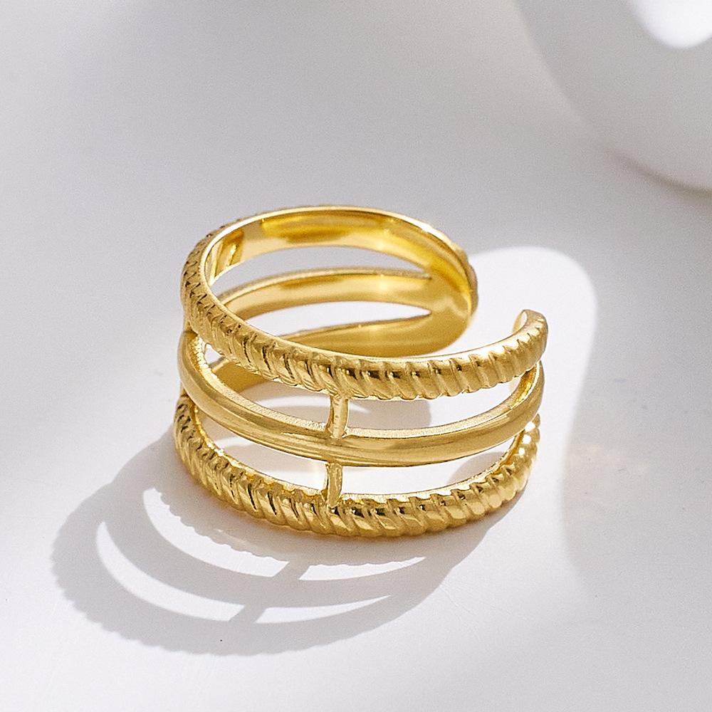 Schlichter Ring Hohlöffnung Verstellbarer Ring für Damen