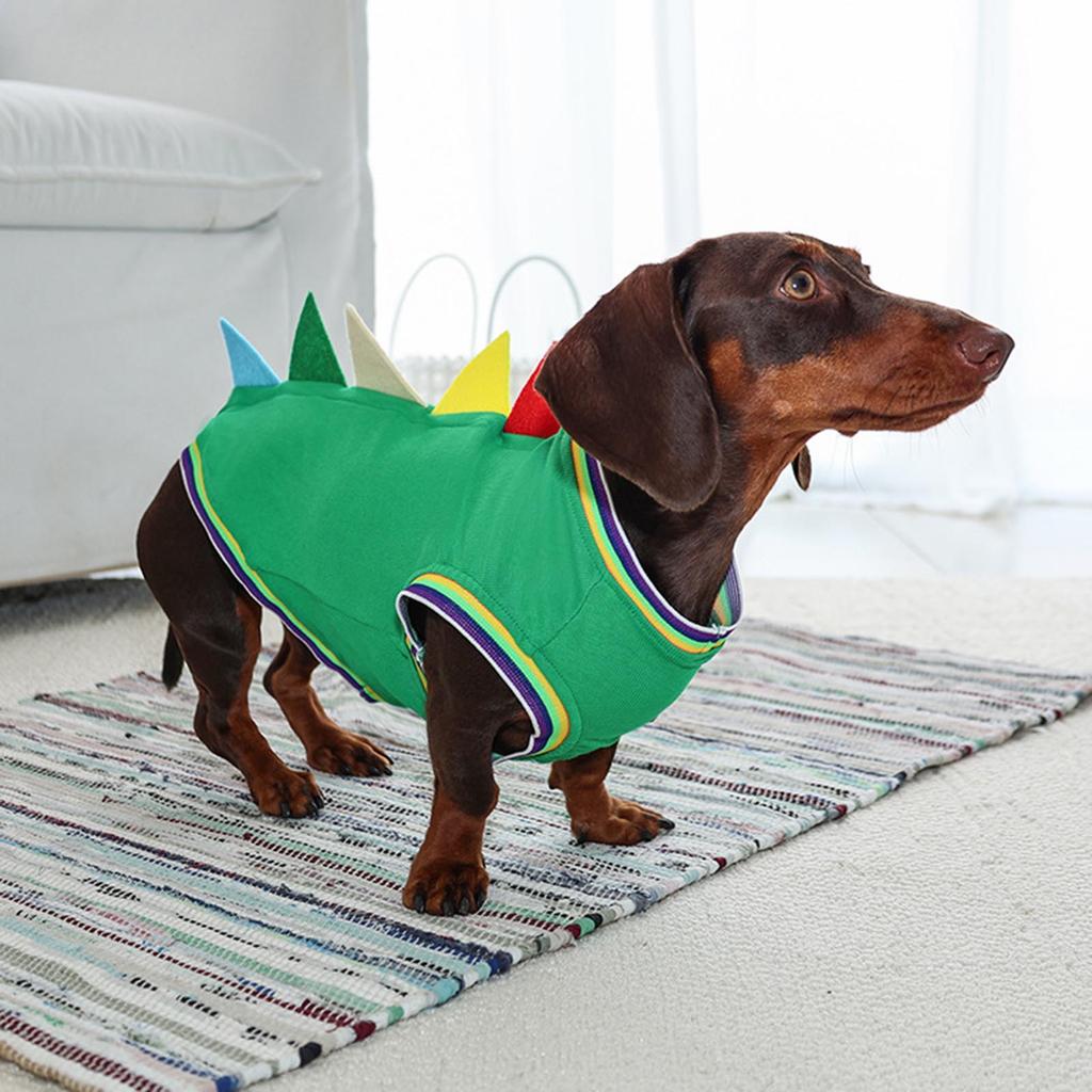 Dachshund Apparel Dinosaur Costume For Small Dog Simple To Wear Pet Cosplay Outfit For Theme Party Halloween Gathering