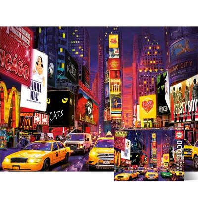 Educa New York Times Square svítící puzzle, smíšené barvy, 1000 dílků Puzzle, Dětské hry, Vzdělávací hračky