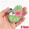 2026 Cartoon Summer Tropical Style Embroidered Patches Coconut Shell Hat Slippers Patch Iron On Patches For Clothing Decoration