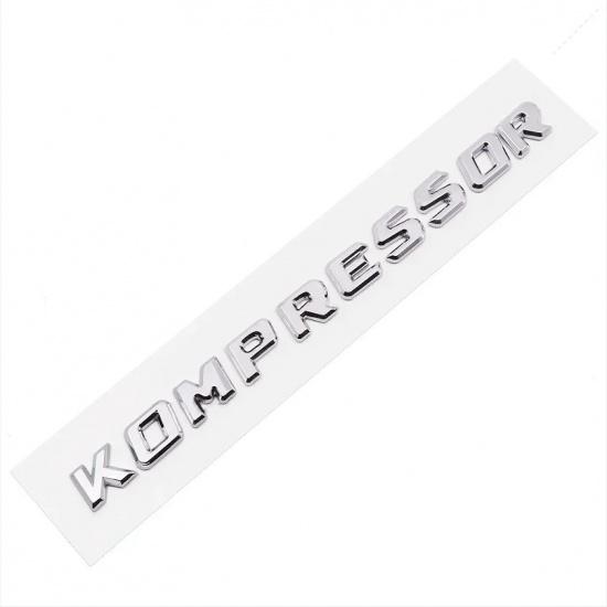 3D ABS Kompressor Letters Car Rear Trunk Fender Emblem Badge Car Sticker Decals For Mercedes C230 C200 C180 SLK CLK 200k SL CLS