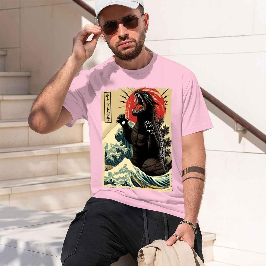 Zilla T Shirt Great Wave Funny Tshirt For Unisex Unisex Japanese Tshirt D Tshirts One Stret Casual Tee 2026 New Model Shortsleeve