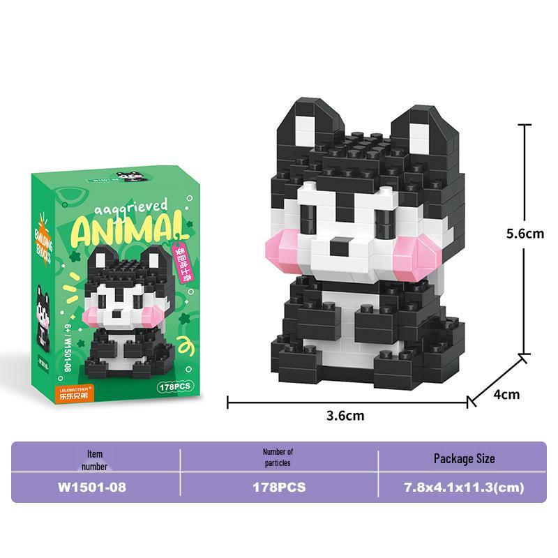 Lele Brothers Micro Building Blocks - Educational Small Animal Sets for Kids, Compatible with Lego, Boys' Toy Gifts