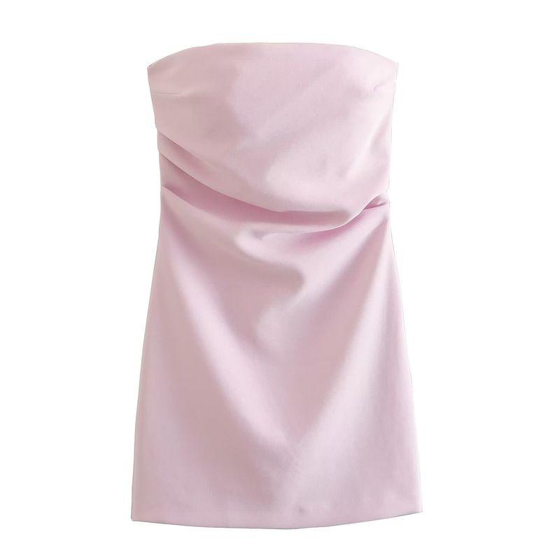 

Women s Kaslead New Arrival Silm Dress Tube Top Pink M