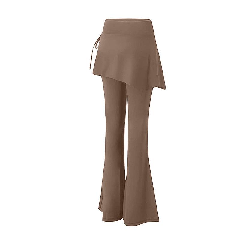 High-Waist Slimming Yoga Flare Skirt-Pants with Butt-Lift Feature S