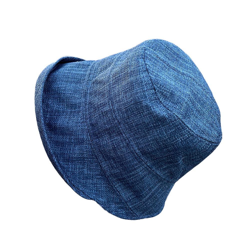 Quick-dry Flax Sun Hat Sunscreen Japanese Style Bucket Cap Fashion Roll Rim Fisherman Hat  Camping