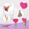 Heart Clothesp, 50 PCS Mini Colorful Clothesp Cute Wooden Clips Small Clothes Pin Photo String Hanging Photo Display with Clips for Home Party