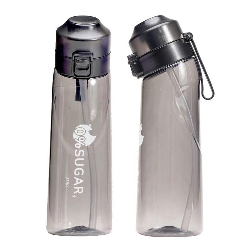 Tritan Water Bottle 650ml Leakproof Sports Cup With Straw Lid Carry Handle Gradient Design