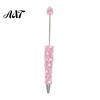 Handgemachter Schmuck Geschenkideen DIY Stift zum Bestücken mit Perlen, Glitzernde Strasssteine und Kunstperlen Perlen-Kreativgeschenke für Schwestern Schwarzer Kugelschreiber Büro
